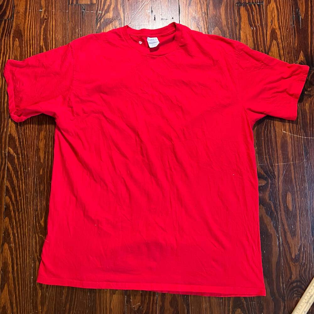 XL Biker Graphic T-Shirt Red Relaxed
